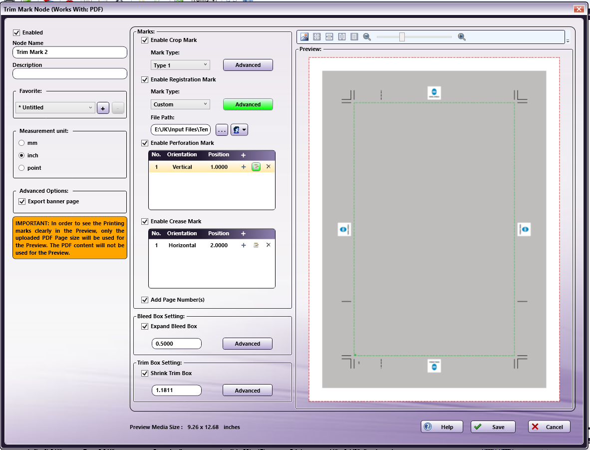 Trim Mark Node
