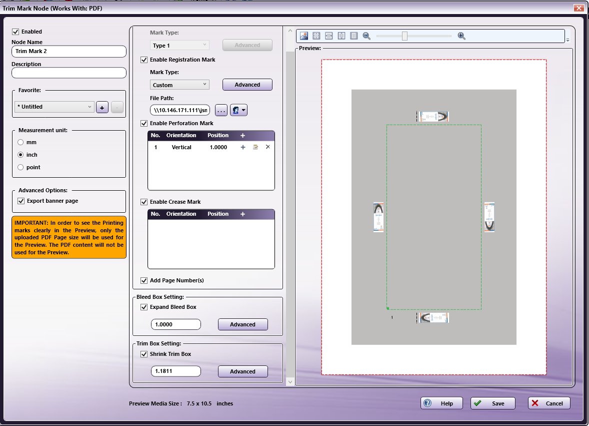 Trim Mark Node