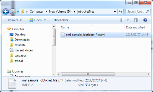 Job Ticket Parser: XML Node