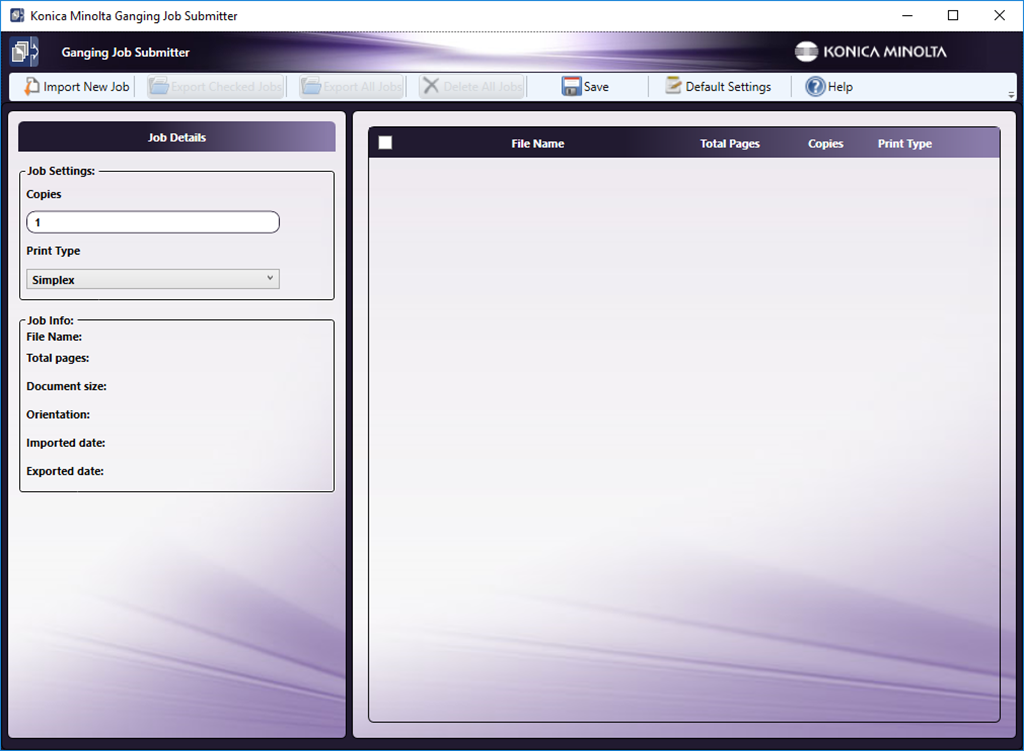Basic Operation Procedure for the Ganging Job Submitter