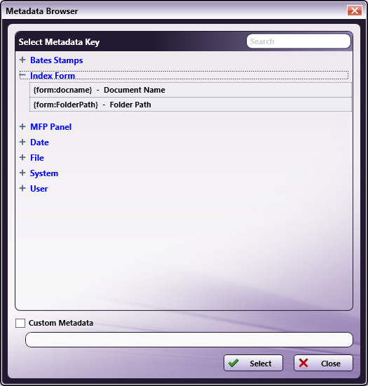 Metadata Browser