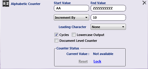 Alphabetic Counter example