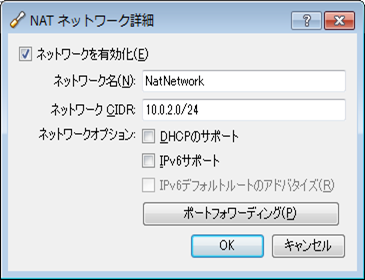 NATネットワーク詳細
